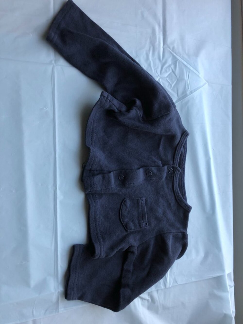 Dark Blue 18-months button-up cardigan/sweater w/front pocket; like new